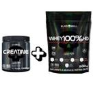 Kit Creatina e Whey 100% HD Black Skull Refil 900g