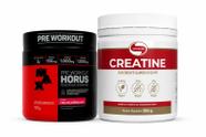kit Creatina monohidrata Vitafor 300g e Pré Treino Horus 150g Max Titanium kit Creatina monohidrata Vitafor 300g e Pré Treino Horus 150g Max Titanium