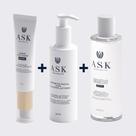 Kit Creme Anti-idade, Sabonete com Gluco e Água Micelar ASK