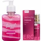 Kit Creme Aromatizante Beijavel Chiclete Sweet Glow e Perfume de Bolso Sedução