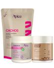 Kit Creme de Pentear Crespo, Ativador e Refil ativador 500g cachos Apice Kit Creme de Pentear Crespo, Ativador e Refil ativador 500g cachos Apice