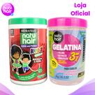 Kit Creme de Pentear Melancia + Gelatina modeladora de cachos 3 em 1 Natuhair 1 KG
