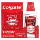 Kit Creme Dental Colgate Luminous White Com Enxaguante 250ml Kit Creme Dental Colgate Luminous White Com Enxaguante 250ml