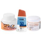 Kit Creme Facial Nova Pele + Creme Manutenção + Protetor Solar Facial FPS 50