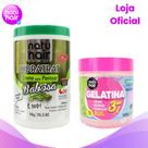 Kit Creme para Pentear Babosa + Gelatina Natuhair 3 em 1 500G