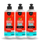 Kit Creme para Pentear Rícino 3x 300ml Transforme seus Fios