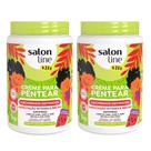 Kit Creme Salon Line Kids Cachinhos Definidos 1kg Com 2 Kit Creme Salon Line Kids Cachinhos Definidos 1kg Com 2