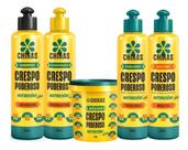 Kit crespo poderoso chikas shampoo+cond+fin+gelatina+masc 450g
