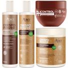 Kit Crespo Power Apse Porosidade Shampoo + Condicionador + Creme Pentear + Mascara Ph Control 280g