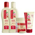 Kit Crespos 1 Shampoo 1 Condicionador 1 Banho 250ml + Finalizador 150ml Bio Extratus + Presente Lourre 15ml