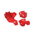 Kit Crf 250f Prot. Quadro + Prot. Tampa Do Motor Vermelho Kit Crf 250f Prot. Quadro + Prot. Tampa Do Motor Vermelho