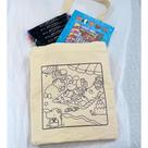 Kit Criativo Boobie Goods Praia Fofinha Mini Ecobag + Caderno + Canetas Coloridas
