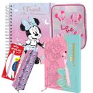Kit Criativo Minnie DAC com Agenda, Caderno e Estojos