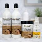 Kit Crina Cauda Shampoo 500ml Cond 500ml Máscara Óleo Argan