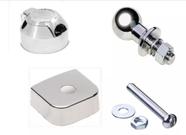KIT CROMADO ENGATE (Bola Capa e tomada Cromados)