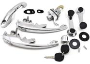 Kit Cromado Ignição Maçanetas Manivelas Motor Capô Fusca 1978 em diante