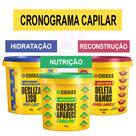 Kit Cronograma Capilar Chikas Masc 450g - 3 produtos Hidratação, Nutrição e Reconstrução
