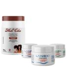Kit Cronograma Lanox Hidratação Reconstrução + Mel Cola 1kg