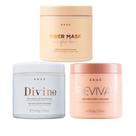 Kit Cronograma Máscaras Braé Divine + Revival + Fiber Mask 3x500g