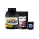 Kit Cross & Endurance Whey Protein 900g + Pré-Treino 300g Limão + Palatinose 500g 4well SABOR:Baunilha