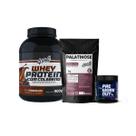 Kit Cross & Endurance Whey Protein 900g + Pré-Treino 300g Limão + Palatinose 500g 4well SABOR:Chocolate