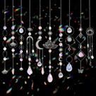 Kit Crystal Suncatchers Worgree, 10 unidades de prisma suspenso de 17 polegadas