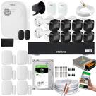 Kit ctfv 8 Câmeras 1130B Dvr 3008-C Intelbras + kit Alarme+ivp 2000+xas 4010 + HD 2TB