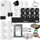 Kit ctfv 8 Câmeras 1130B Dvr 3008-C Intelbras + kit Alarme+ivp 2000+xas 4010 + HD 4TB