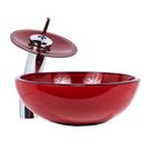 Kit Cuba 30cm + Torneira Cascata e Válvula - Vermelho