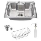 Kit Cuba Cozinha Gourmet 60x42cm Aço Inox 304 Com Acessórios