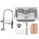 Kit Cuba Cozinha Gourmet Tábua C/ Torneira Parede Cromada