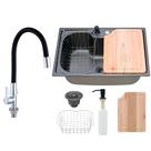 Kit Cuba Cozinha Gourmet Tábua C/ Torneira Silicone Preta