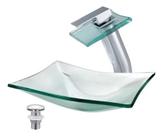 Kit Cuba De Vidro Monocomando Mônaco Válvula
