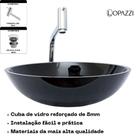 Kit cuba de vidro p/ banheiro com torneira link gourmet e valvula click up - modelo redonda 35cm várias cores Kit cuba de vidro p/ banheiro com torneira link gourmet e valvula click up - modelo redonda 35cm várias cores