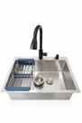 Kit Cuba Gourmet 60x45cm Torneira Extensível Completa Pia