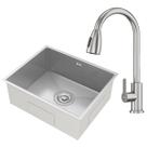 Kit Cuba Gourmet Lisboa Aço Inox 304 e Torneira Gourmet Roma Aço Inox GoldenX