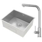 Kit Cuba Gourmet Lisboa Aço Inox 304 e Torneira Gourmet Toronto Aço Inox GoldenX