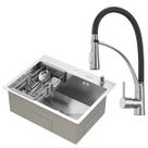 Kit Cuba Gourmet Quebec 60cm Aço Inox 304 e Torneira Gourmet Florença Monocomando GoldenX