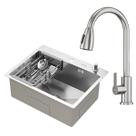 Kit Cuba Gourmet Quebec 60cm Aço Inox 304 e Torneira Gourmet Roma Aço Inox GoldenX