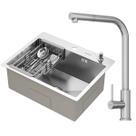 Kit Cuba Gourmet Quebec 60cm Aço Inox 304 e Torneira Gourmet Toronto Aço Inox GoldenX