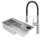 Kit Cuba Gourmet Veneza Aço Inox 304 e Torneira Gourmet Bélgica Monocomando GoldenX