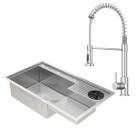 Kit Cuba Gourmet Veneza Aço Inox 304 e Torneira Gourmet Milão Monocomando GoldenX