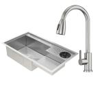 Kit Cuba Gourmet Veneza Aço Inox 304 e Torneira Gourmet Roma Aço Inox GoldenX