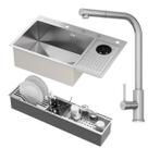 Kit Cuba Gourmet Zurique Aço Inox 304 com Calha Organizadora Aço Inox Torneira Gourmet Toronto Aço Inox GoldenX Kit Cuba Gourmet Zurique Aço Inox 304 com Calha Organizadora Aço Inox Torneira Gourmet Toronto Aço Inox GoldenX