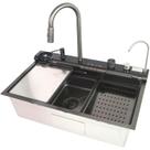 Kit Cuba Inteligente com Cesto Torneira Filtro Dispenser de Sabão Lavador de Copos e Tábua