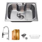 Kit Cuba p/ Cozinha Gourmet Pia com Acessórios Tábua de Corte Borari e Torneira Gourmet Munim Prata Kit Cuba p/ Cozinha Gourmet Pia com Acessórios Tábua de Corte Borari e Torneira Gourmet Munim Prata