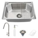 Kit Cuba p/ Cozinha Pia Com Acessórios Guarani e Torneira Monocomando Gourmet Extensível Iriri Prata Kit Cuba p/ Cozinha Pia Com Acessórios Guarani e Torneira Monocomando Gourmet Extensível Iriri Prata