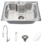 Kit Cuba Para Cozinha Em Aço Inox Com Acessórios Carajás Torneira Monocomando Envira Pingoo.casa