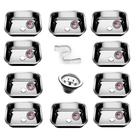 Kit Cuba Pia Inox American N0 40x34x17 Aço 430 10 Unidades