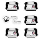 Kit Cuba Pia Inox American N0 40x34x17 Aço 430 5 Unidades
